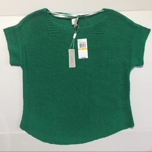 Cupio Fresh Green Women’s Short Sleeve Sweater Top - Picture 3 of 6